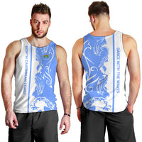 Nicaragua North Caribbean Coast Men Tank Top with Ocean Wave Pattern and Dance with the Waves - Wonder Print Shop