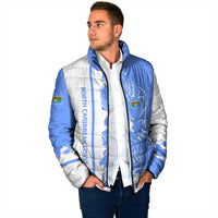 Nicaragua North Caribbean Coast Padded Jacket with Ocean Wave Pattern and Dance with the Waves - Wonder Print Shop