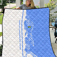 Nicaragua North Caribbean Coast Quilt with Ocean Wave Pattern and Dance with the Waves - undefined