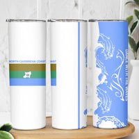 Nicaragua North Caribbean Coast Skinny Tumbler with Ocean Wave Pattern and Dance with the Waves - Wonder Print Shop