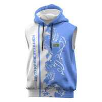 Nicaragua North Caribbean Coast Sleeveless Hoodie with Ocean Wave Pattern and Dance with the Waves - Wonder Print Shop