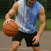 Nicaragua North Caribbean Coast Sleeveless Hoodie with Ocean Wave Pattern and Dance with the Waves - Wonder Print Shop