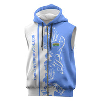 Nicaragua North Caribbean Coast Sleeveless Zip Hoodie with Ocean Wave Pattern and Dance with the Waves - Wonder Print Shop