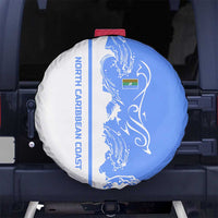 Nicaragua North Caribbean Coast Spare Tire Cover with Ocean Wave Pattern and Dance with the Waves - Wonder Print Shop