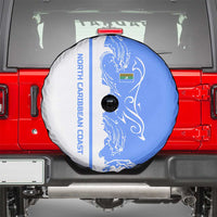 Nicaragua North Caribbean Coast Spare Tire Cover with Ocean Wave Pattern and Dance with the Waves - Wonder Print Shop
