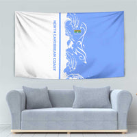 Nicaragua North Caribbean Coast Tapestry with Ocean Wave Pattern and Dance with the Waves - Wonder Print Shop