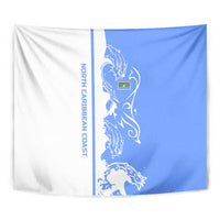 Nicaragua North Caribbean Coast Tapestry with Ocean Wave Pattern and Dance with the Waves - Wonder Print Shop