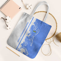 Nicaragua North Caribbean Coast Tote Bag with Ocean Wave Pattern and Dance with the Waves - Wonder Print Shop