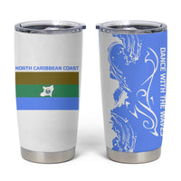 Nicaragua North Caribbean Coast Tumbler Cup with Ocean Wave Pattern and Dance with the Waves - Wonder Print Shop