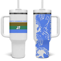 Nicaragua North Caribbean Coast Tumbler With Handle with Ocean Wave Pattern and Dance with the Waves - Wonder Print Shop