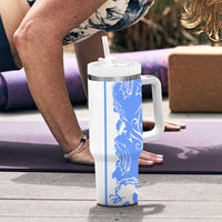 Nicaragua North Caribbean Coast Tumbler With Handle with Ocean Wave Pattern and Dance with the Waves - Wonder Print Shop