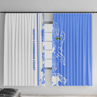 Nicaragua North Caribbean Coast Window Curtain with Ocean Wave Pattern and Dance with the Waves - Wonder Print Shop