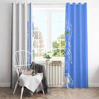 Nicaragua North Caribbean Coast Window Curtain with Ocean Wave Pattern and Dance with the Waves - Wonder Print Shop