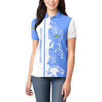 Nicaragua North Caribbean Coast Women Polo Shirt with Ocean Wave Pattern and Dance with the Waves - Wonder Print Shop
