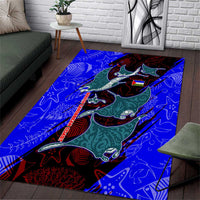 South Caribbean Coast Nicaragua Area Rug with Manta Ray Coral Reef and Dive into the Spirit Design - Wonder Print Shop