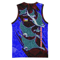 South Caribbean Coast Nicaragua Basketball Jersey with Manta Ray Coral Reef and Dive into the Spirit Design - Wonder Print Shop