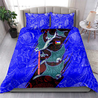 South Caribbean Coast Nicaragua Bedding Set with Manta Ray Coral Reef and Dive into the Spirit Design - Wonder Print Shop