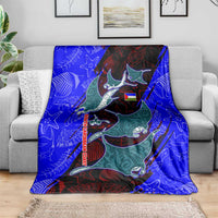 South Caribbean Coast Nicaragua Blanket with Manta Ray Coral Reef and Dive into the Spirit Design - Wonder Print Shop