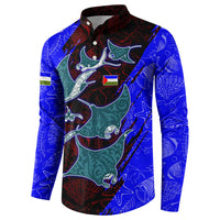 South Caribbean Coast Nicaragua Button Sweatshirt with Manta Ray Coral Reef and Dive into the Spirit Design - Wonder Print Shop