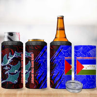 South Caribbean Coast Nicaragua 4 in 1 Can Cooler Tumbler with Manta Ray Coral Reef and Dive into the Spirit Design - Wonder Print Shop