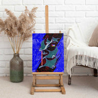 South Caribbean Coast Nicaragua Canvas Wall Art with Manta Ray Coral Reef and Dive into the Spirit Design - Wonder Print Shop