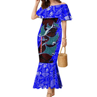 South Caribbean Coast Nicaragua Family Matching Mermaid Dress and Hawaiian Shirt with Manta Ray Coral Reef and Dive into the Spirit Design - Wonder Print Shop
