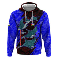 South Caribbean Coast Nicaragua Hoodie with Manta Ray Coral Reef and Dive into the Spirit Design - Wonder Print Shop