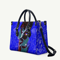 South Caribbean Coast Nicaragua Leather Bag with Manta Ray Coral Reef and Dive into the Spirit Design - Wonder Print Shop