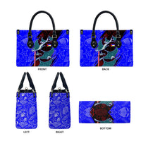 South Caribbean Coast Nicaragua Leather Bag with Manta Ray Coral Reef and Dive into the Spirit Design - Wonder Print Shop