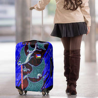 South Caribbean Coast Nicaragua Luggage Cover with Manta Ray Coral Reef and Dive into the Spirit Design - Wonder Print Shop