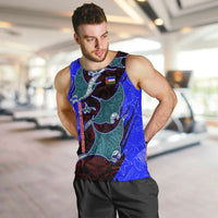 South Caribbean Coast Nicaragua Men Tank Top with Manta Ray Coral Reef and Dive into the Spirit Design - Wonder Print Shop