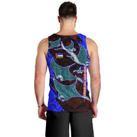 South Caribbean Coast Nicaragua Men Tank Top with Manta Ray Coral Reef and Dive into the Spirit Design - Wonder Print Shop