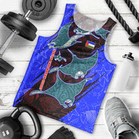 South Caribbean Coast Nicaragua Men Tank Top with Manta Ray Coral Reef and Dive into the Spirit Design - Wonder Print Shop
