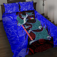 South Caribbean Coast Nicaragua Quilt Bed Set with Manta Ray Coral Reef and Dive into the Spirit Design - Wonder Print Shop