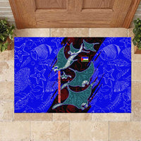 South Caribbean Coast Nicaragua Rubber Doormat with Manta Ray Coral Reef and Dive into the Spirit Design - Wonder Print Shop