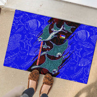South Caribbean Coast Nicaragua Rubber Doormat with Manta Ray Coral Reef and Dive into the Spirit Design - Wonder Print Shop