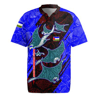South Caribbean Coast Nicaragua Rugby Jersey with Manta Ray Coral Reef and Dive into the Spirit Design - Wonder Print Shop