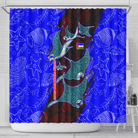 South Caribbean Coast Nicaragua Shower Curtain with Manta Ray Coral Reef and Dive into the Spirit Design - Wonder Print Shop