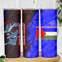 South Caribbean Coast Nicaragua Skinny Tumbler with Manta Ray Coral Reef and Dive into the Spirit Design - Wonder Print Shop