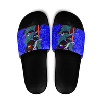 South Caribbean Coast Nicaragua Slide Sandals with Manta Ray Coral Reef and Dive into the Spirit Design - Wonder Print Shop