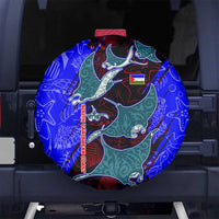 South Caribbean Coast Nicaragua Spare Tire Cover with Manta Ray Coral Reef and Dive into the Spirit Design - Wonder Print Shop