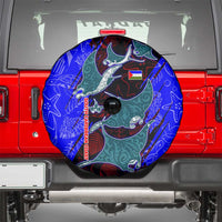 South Caribbean Coast Nicaragua Spare Tire Cover with Manta Ray Coral Reef and Dive into the Spirit Design - Wonder Print Shop