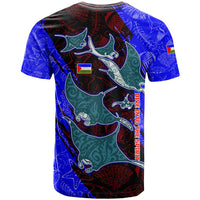 South Caribbean Coast Nicaragua T Shirt with Manta Ray Coral Reef and Dive into the Spirit Design - Wonder Print Shop