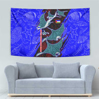 South Caribbean Coast Nicaragua Tapestry with Manta Ray Coral Reef and Dive into the Spirit Design - Wonder Print Shop