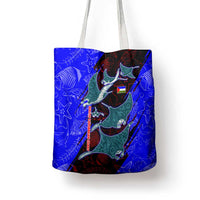 South Caribbean Coast Nicaragua Tote Bag with Manta Ray Coral Reef and Dive into the Spirit Design - Wonder Print Shop