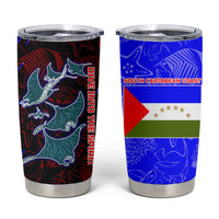 South Caribbean Coast Nicaragua Tumbler Cup with Manta Ray Coral Reef and Dive into the Spirit Design - Wonder Print Shop