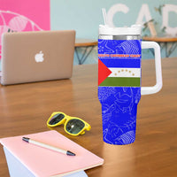 South Caribbean Coast Nicaragua Tumbler With Handle with Manta Ray Coral Reef and Dive into the Spirit Design - Wonder Print Shop