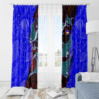South Caribbean Coast Nicaragua Window Curtain with Manta Ray Coral Reef and Dive into the Spirit Design - Wonder Print Shop