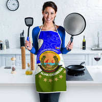 Nicaragua South Caribbean Coast Apron with Regional Seal and Ocean Shell Pattern Alma Caribeña Design - Wonder Print Shop
