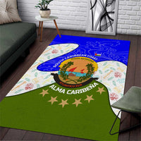 Nicaragua South Caribbean Coast Area Rug with Regional Seal and Ocean Shell Pattern Alma Caribeña Design - Wonder Print Shop